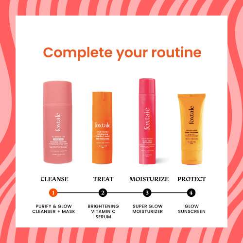 Foxtale: Purify & Glow Cleanser + Mask With French Pink Clay & Sodium   100ml Foxtale: Purify & Glow Cleanser + Mask With French Pink Clay & Sodium   100ml