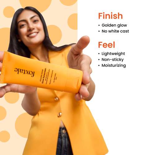 Foxtale: Glow Sunscreen SPF 50 PA++++ with Vitamin C & Niacinamide for a Dewy Glow  50ml Foxtale: Glow Sunscreen SPF 50 PA++++ with Vitamin C & Niacinamide for a Dewy Glow  50ml