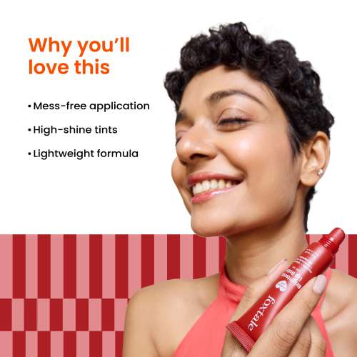 Foxtale: Brightening Lip Balm With Peptides, Vitamin C & Hyaluronic Acid - Ruby Glaze 12ml