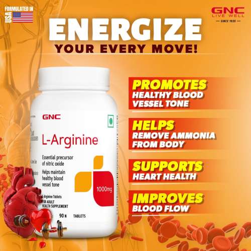 GNC: L-Arginine 1000mg    90 Tablets GNC: L-Arginine 1000mg    90 Tablets