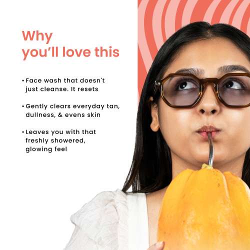 Foxtale: Super Glow Face Wash Vitamin C + Papaya Enzyme   100ml Foxtale: Super Glow Face Wash Vitamin C + Papaya Enzyme   100ml