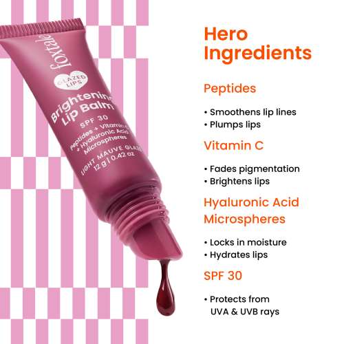 Foxtale: Brightening Lip Balm With Peptides, Vitamin C & Hyaluronic Acid - Light Mauve Glaze 12ml