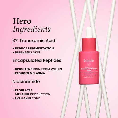 Foxtale: Rapid Spot Reduction Drops With 3% Tranexamic Acid & Niacinamide   10ml Foxtale: Rapid Spot Reduction Drops With 3% Tranexamic Acid & Niacinamide   10ml
