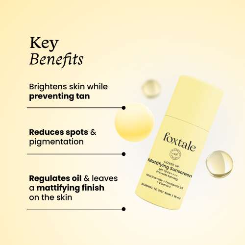 Foxtale: SPF 70 Gel-Cream Sunscreen for Oily Skin with PA++++ & Niacinamide  15ml