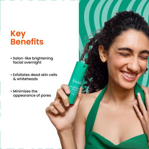 Foxtale: Overnight Glow Mask With 4% Glycolic Acid & 3% Lactic Acid    30ml