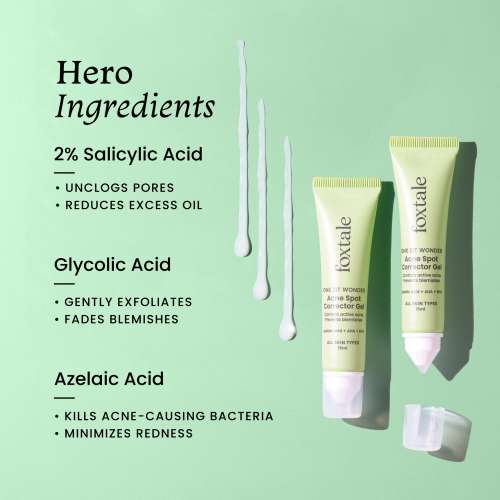 Foxtale: Acne Spot Corrector Gel with Azelaic Acid + AHA + BHA   15ml Foxtale: Acne Spot Corrector Gel with Azelaic Acid + AHA + BHA   15ml