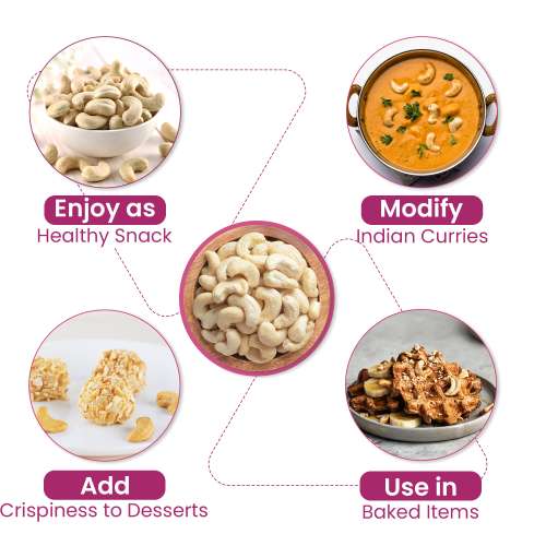 Nutraj: Cashew Nuts (Plain) W240 - 200gm