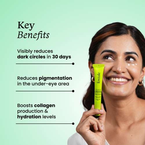 Foxtale: Brightening Under Eye Cream with Vitamin-C, Caffeine & Hyaluronic Acid    20ml Foxtale: Brightening Under Eye Cream with Vitamin-C, Caffeine & Hyaluronic Acid    20ml