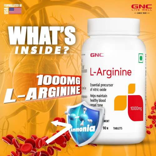 GNC: L-Arginine 1000mg    90 Tablets GNC: L-Arginine 1000mg    90 Tablets