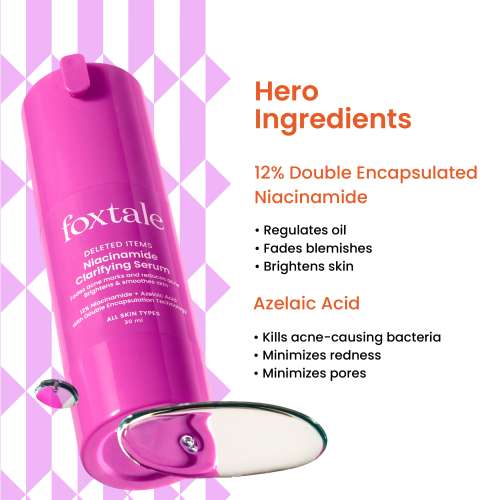 Foxtale: 12% Niacinamide Serum with Azelaic Acid for Oil Control & Brightening   30ml Foxtale: 12% Niacinamide Serum with Azelaic Acid for Oil Control & Brightening   30ml