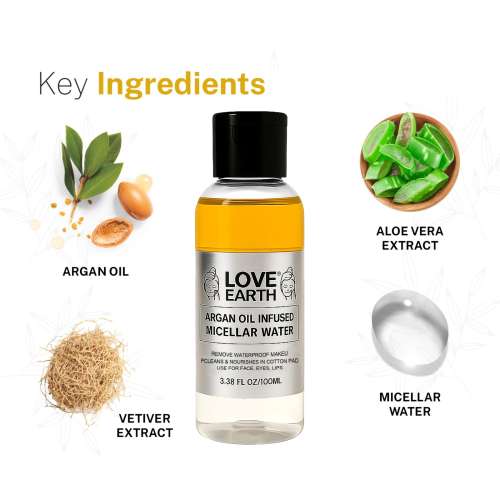 Love Earth: Argan Oil-Infused Micellar Water - 100ml Love Earth: Argan Oil-Infused Micellar Water - 100ml