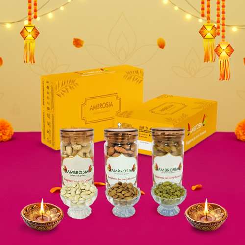Ambrosia: Diwali Dry Fruits Gift Box 340gm