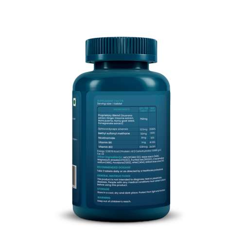 Kindly Health: Reload Erexon | Pack of 1 (60 Tablets) | With Horny Goat Weed, Muira Puama & Vitamin B12 