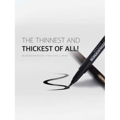 Beauty of Majesty: Wonderproof Pen Eye Liner #01 Wonder Black   0.5gm