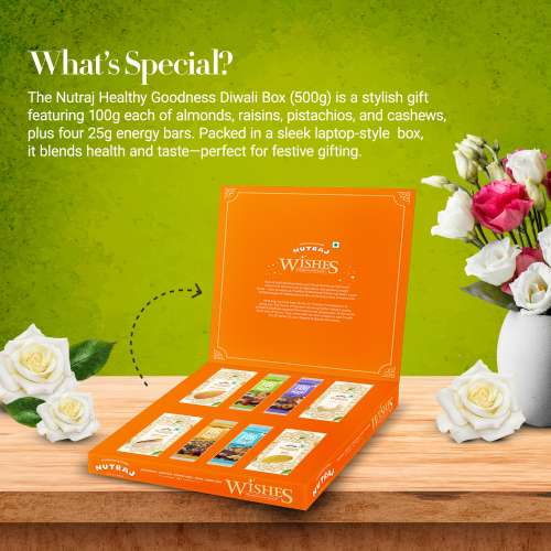 Nutraj: Wishes Healthy Goodness    500gm Diwali Gift Box