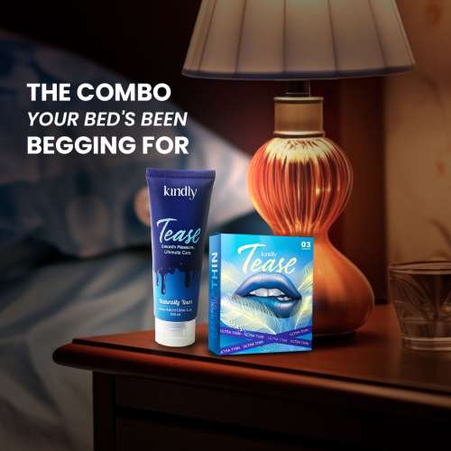 Kindly Health: Tease Ultra Thin Condoms for Men, Pack of 3 
