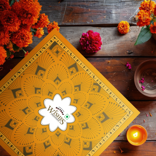 Nutraj: Wishes Yellow Bloom   600gm Diwali Gift Box