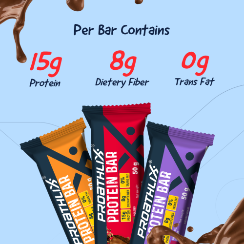 Proathlix: Proathlix Protein Bar  Mixed Flavour 50gm   Pack of 12 