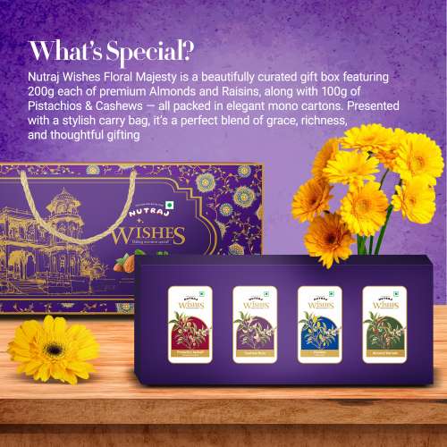 Nutraj: Wishes Floral Majesty    600gm Diwali Gift Box