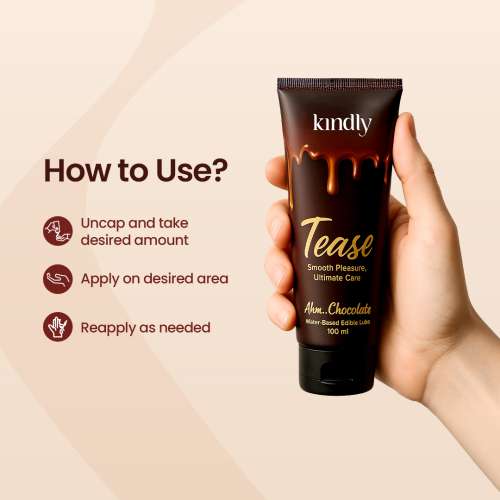 Kindly Health: Tease Chocolate Favoured Lubes for Men   100ml 