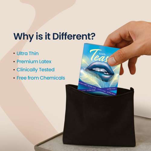 Kindly Health: Tease Ultra Thin Condoms for Men, Pack of 3 