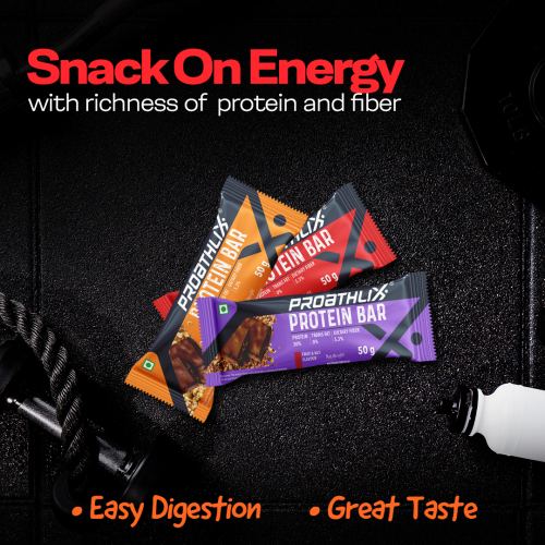 Proathlix: Proathlix Protein Bar  Mixed Flavour 50gm   Pack of 12 
