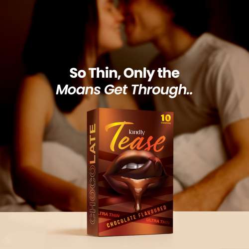 Kindly Health: Tease Ultra Thin Chocolate flavour Condoms for Men, Pack of 10 