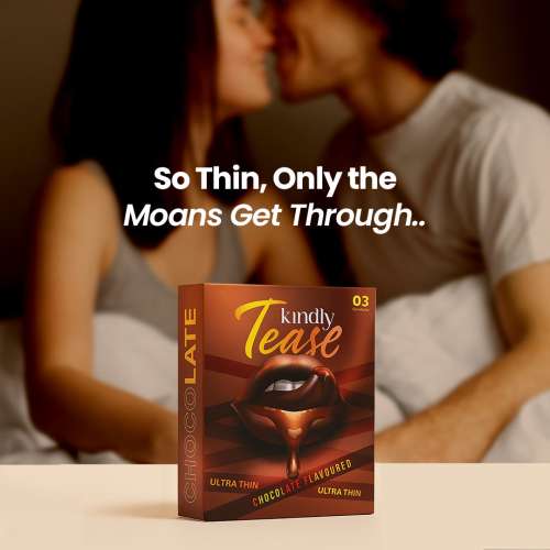 Kindly Health: Tease Ultra Thin Chocolate flavour Condoms for Men, Pack of 3 
