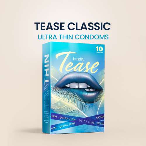 Kindly Health: Tease Ultra Thin Condoms for Men, Pack of 10 