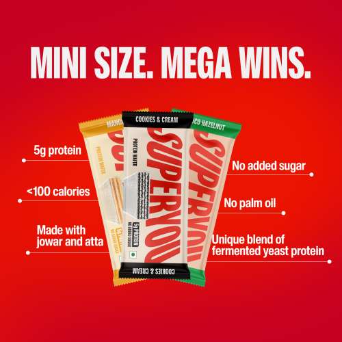 SuperYou: Assorted Protein Wafer Mini Bars   Pack Of 10