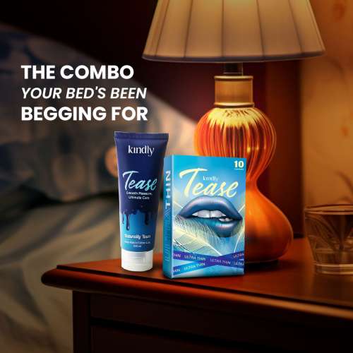 Kindly Health: Tease Ultra Thin Condoms for Men, Pack of 10 