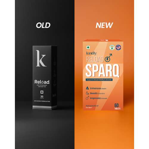 Kindly Health: Reload Sparq 60 Tablets For Vitality Support, Stamina Boost, Supports Metabolism & Relaxation 