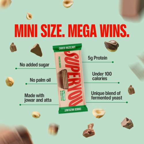 SuperYou: Choco Hazelnut Protein Wafer Mini Bars   Pack Of 10