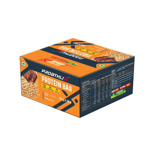Proathlix: Proathlix Protein Bar Hazelnut    50gm   Pack of 12