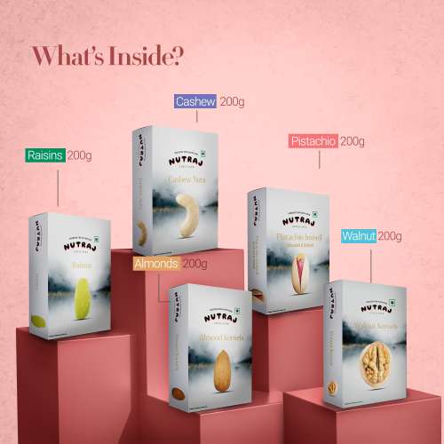 Nutraj: Wishes Roseate Delight   1000gm Diwali Gift Box