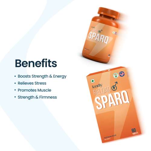 Kindly Health: Reload Sparq 60 Tablets For Vitality Support, Stamina Boost, Supports Metabolism & Relaxation