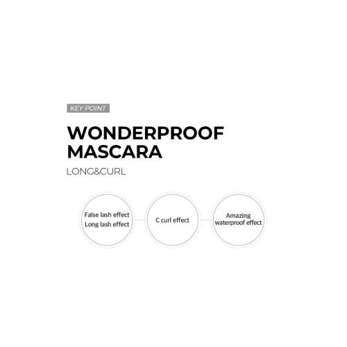 Beauty of Majesty: Wonderproof Mascara Long & Curl  #01 Super Black    8gm