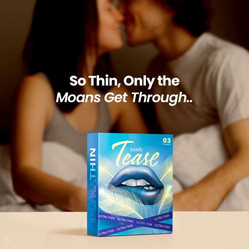 Kindly Health: Tease Ultra Thin Condoms for Men, Pack of 3 