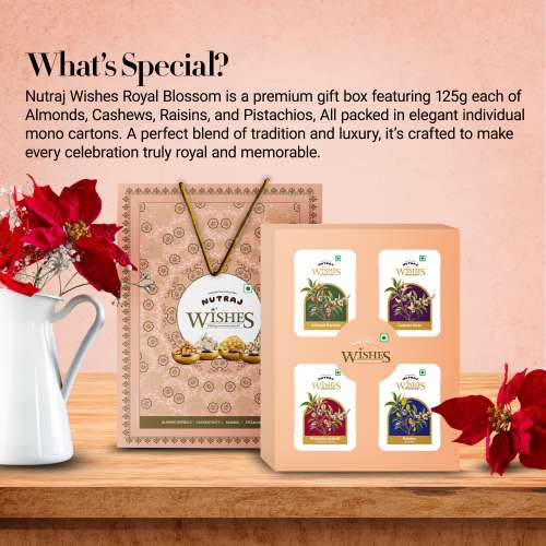 Nutraj: Wishes Royal Blossom   500gm Diwali Gift Box