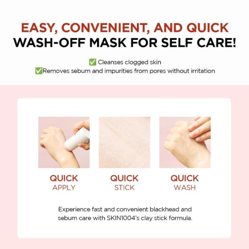 SKIN1004: Madagascar Centella Poremizing Quick Clay Stick Mask  | For Pore Care | Calming Care | Sensitive Skin | 27gm