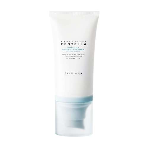 SKIN1004: Madagascar Centella Hyalu-Cica Water-Fit Sun Serum  | Calming Care | Sensitive Skin | Glow Boost | UV Protection | Daily Sunscreen | 50ml
