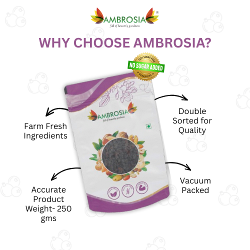 Ambrosia: Dried BlackCurrants Greek - 250gm Ambrosia: Dried BlackCurrants Greek - 250gm