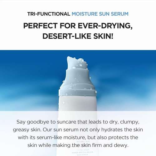 SKIN1004: Madagascar Centella Hyalu-Cica Water-Fit Sun Serum  | Calming Care | Sensitive Skin | Glow Boost | UV Protection | Daily Sunscreen | 50ml