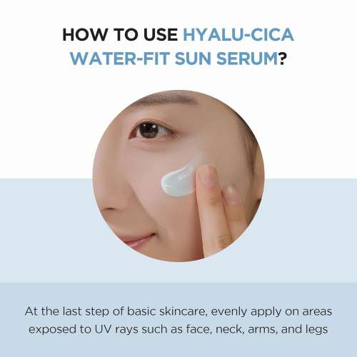 SKIN1004: Madagascar Centella Hyalu-Cica Water-Fit Sun Serum  | Calming Care | Sensitive Skin | Glow Boost | UV Protection | Daily Sunscreen | 50ml