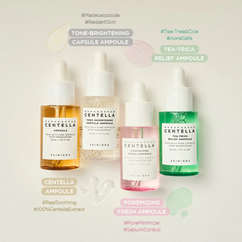 SKIN1004: The Ultimate Ampoule Kit | Intense Hydration | Calming Care | Glow Boost | 4*30ml