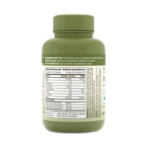 GNC: Herbal Plus Triple Ginseng Root with Korean, American & Siberian Ginseng | Enhances Immunity    60 Capsules