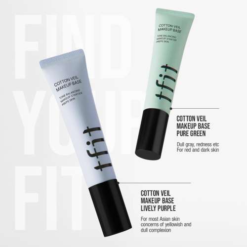 tfit: Cotton Veil Makeup Base 01 Pure Green - Face Base 30ml