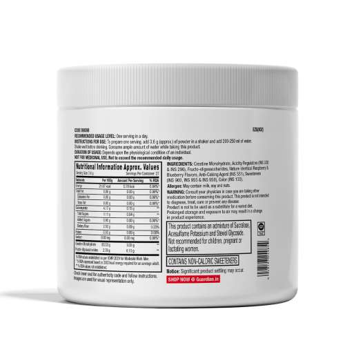 GNC: Pro Performance Creatine Monohydrate | 100gm |  Blueberry