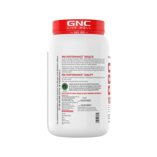 GNC: Pro Performance 100% Whey Protein Powder | Boosts Strength & Endurance | 24gm Protein | 5.5gm BCAA | Mango Smoothie | 2 lbs