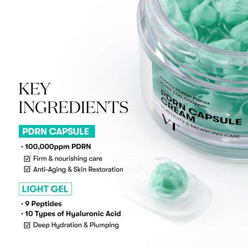 VT Cosmetics: PDRN Capsule Cream | PDRN | Skin Repair | Elasticity Boost | Deep Hydration | 50ml